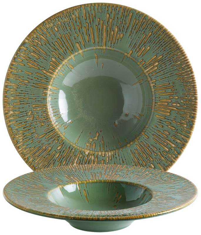 Bonna Snell Sage Banquet Pasta plate 28cm green - 6 pcs. Bonna Snell Sage Banquet Pasta plate 28cm green - 6 pcs.