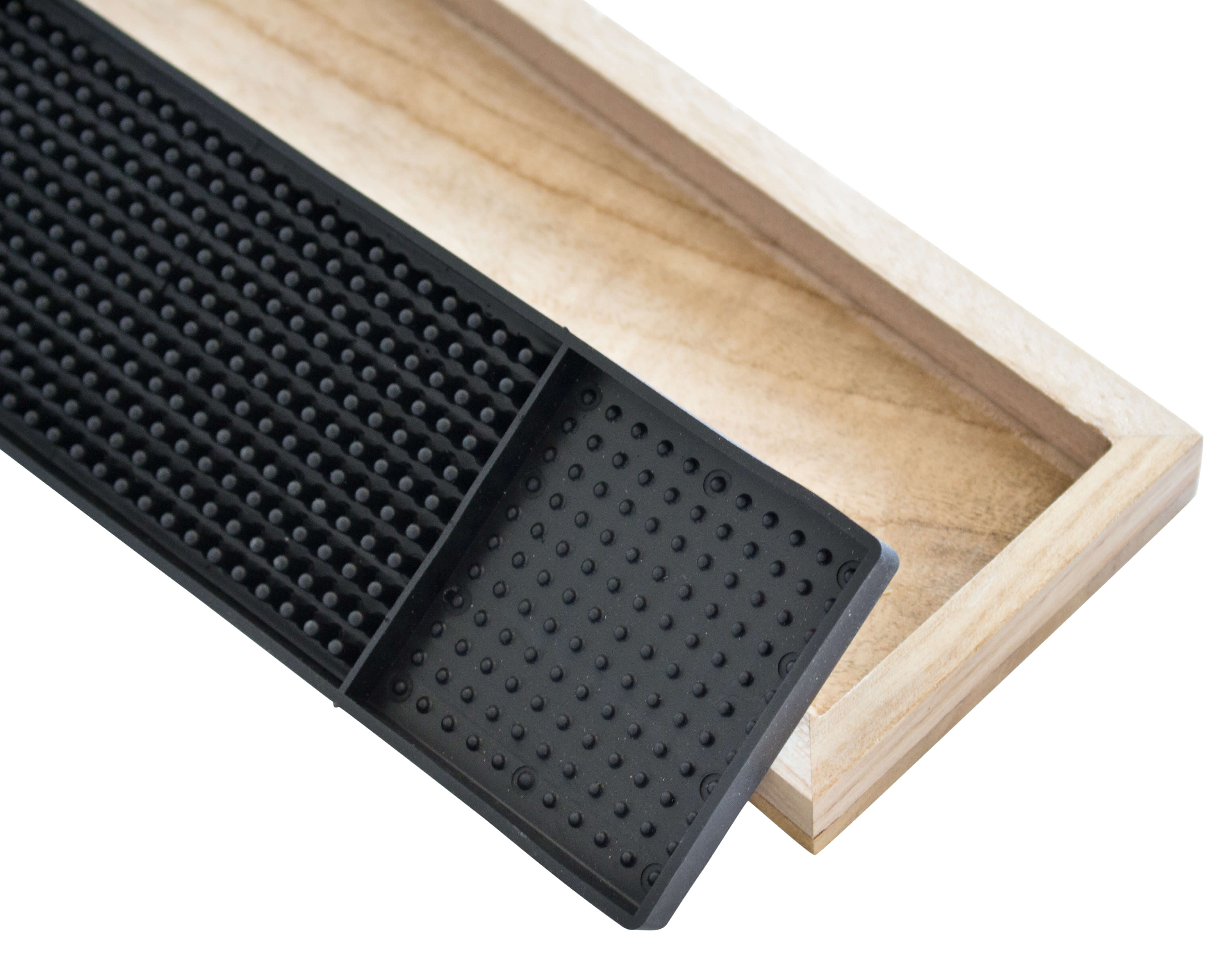 Bar mat PVC with wooden frame - 62x11cm