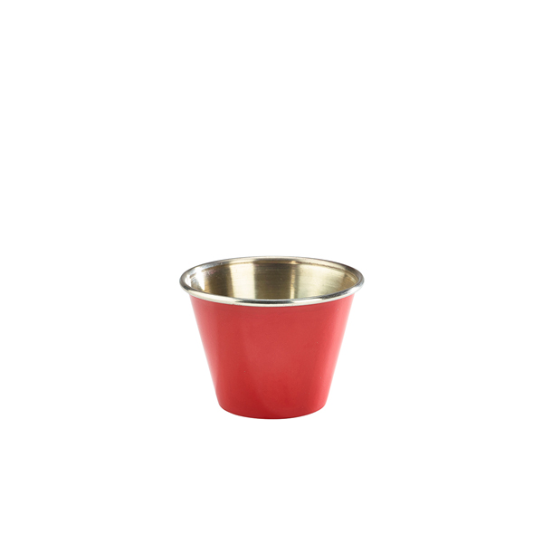 Ramekin, stainless steel, red - 71ml (24 pcs.)