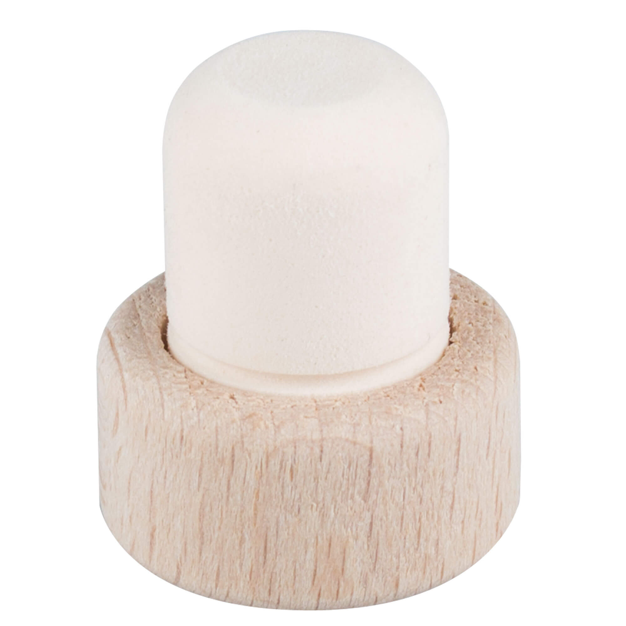 Bottle stopper PE 19mm, with wooden disc (1 pc.)