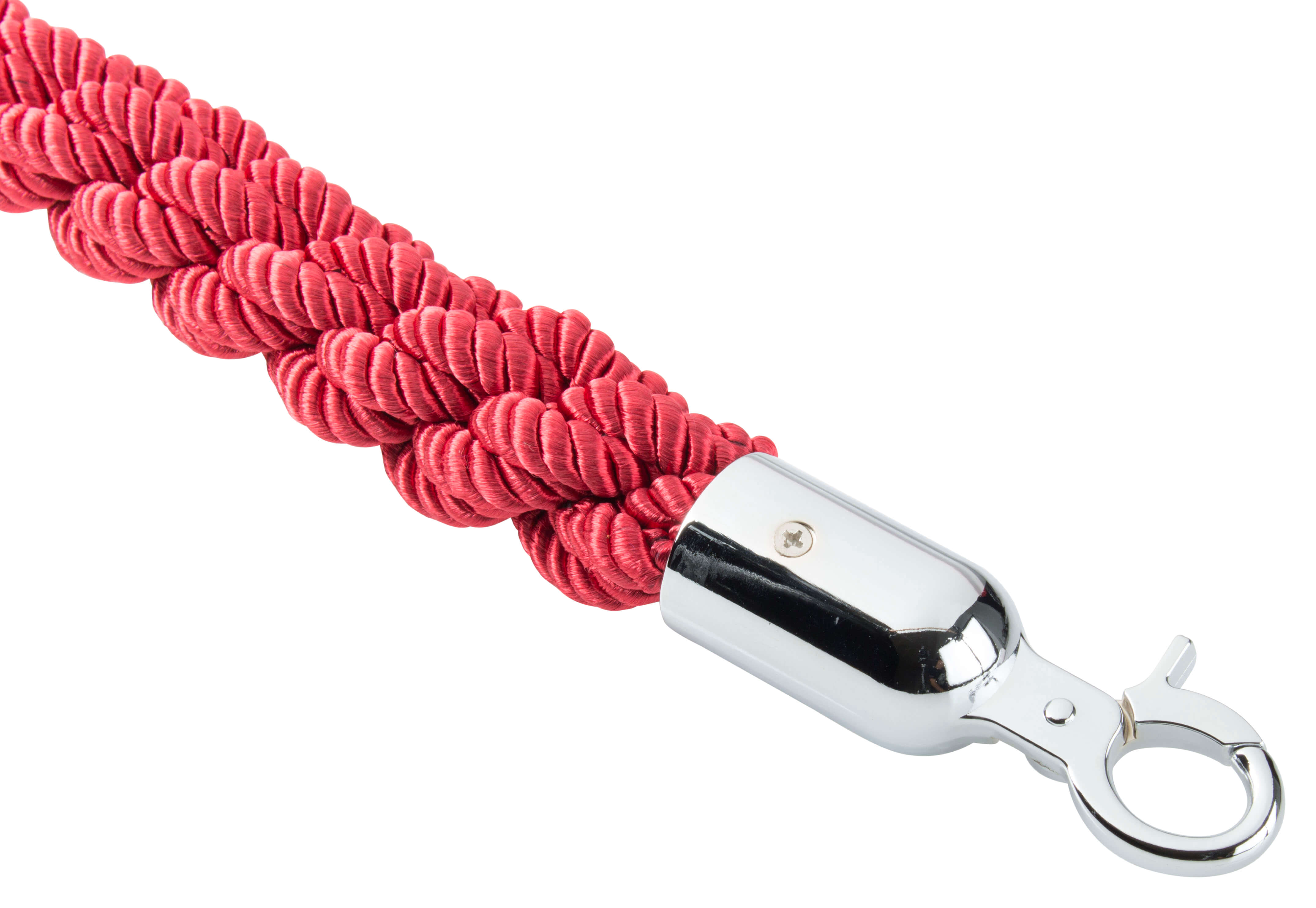 Queue-management cord 2500x32mm red/chrome