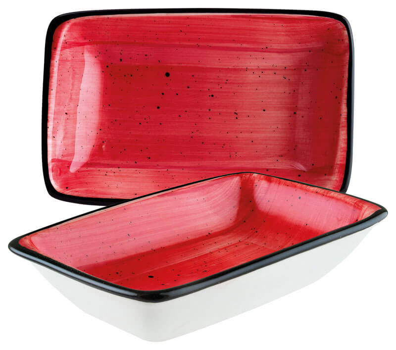 Bonna Aura Passion Moove Rectangular dish 16x9cm red - 12 pcs. Bonna Aura Passion Moove Rectangular dish 16x9cm red - 12 pcs.