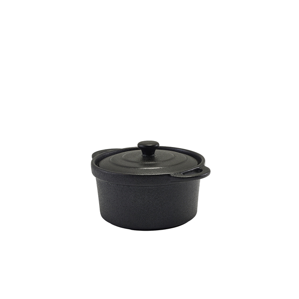 Casserole dish with lid, Forge stoneware, cast iron look – 12 cm (6 pcs.) Casserole dish with lid, Forge stoneware, cast iron look – 12 cm (6 pcs.)
