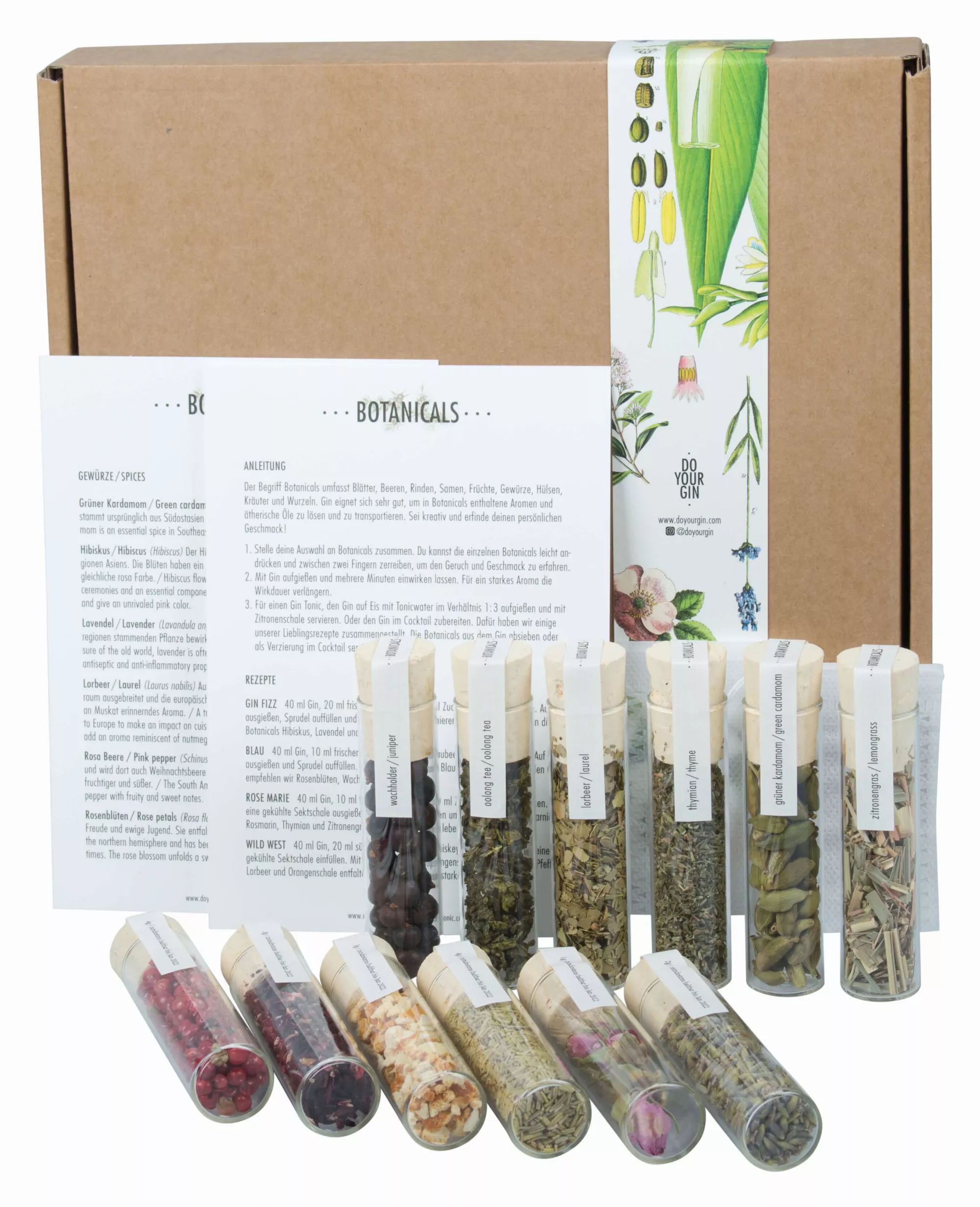 DO YOUR GIN Botanicals Spice Set for Cocktails & Gin Tonic Botanicals Gift  Men