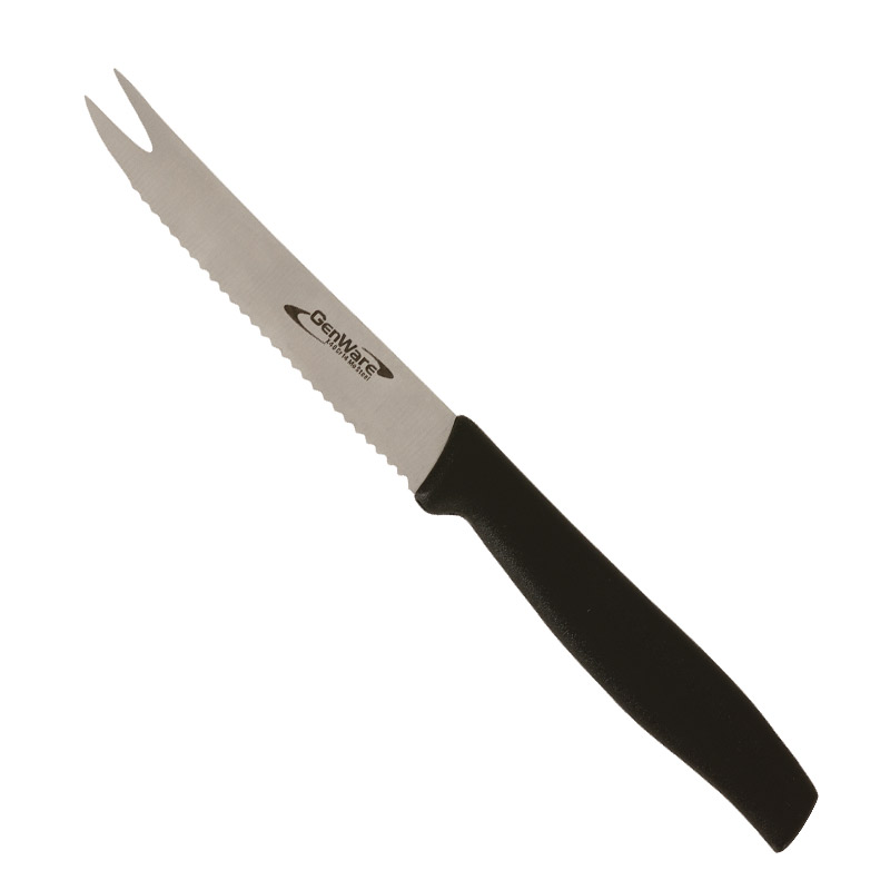 Bar knife with fork end, stainless steel - 10,2cm blade