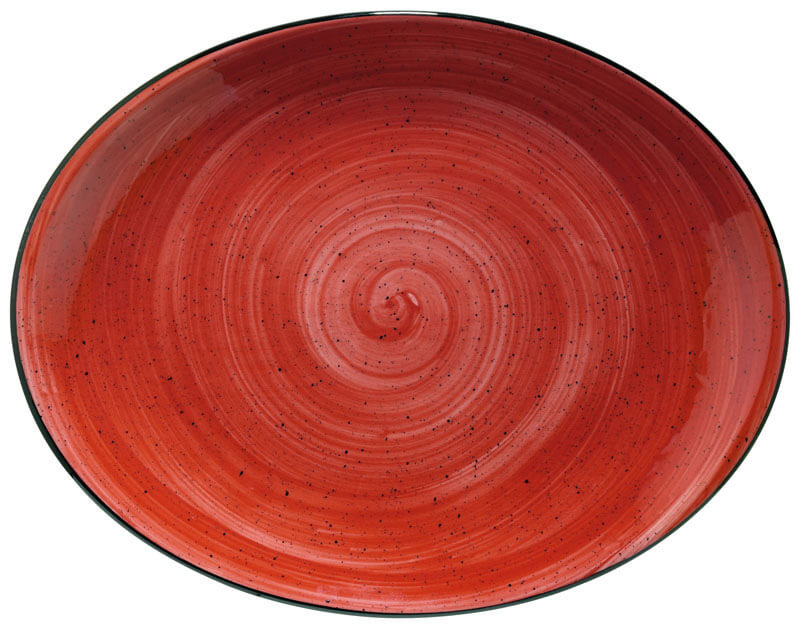 Bonna Aura Passion Moove Oval plate 31x24cm red - 6 pcs. Bonna Aura Passion Moove Oval plate 31x24cm red - 6 pcs.