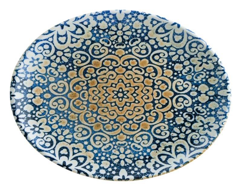 Bonna Alhambra Moove Oval plate 31x24cm blue - 6 pcs.