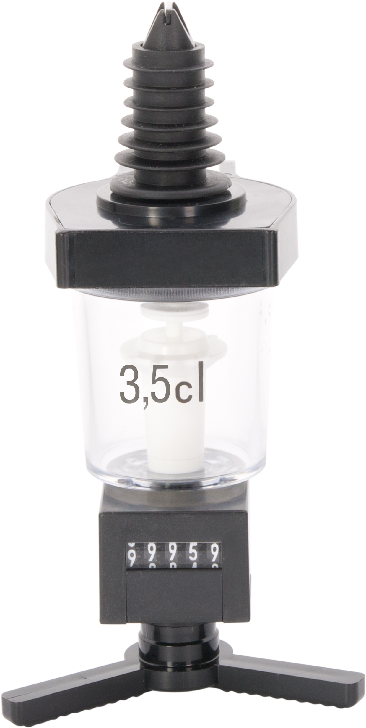 Measure pourer with centred numerator, plastic (0,7l - 1,0l) - 2cl