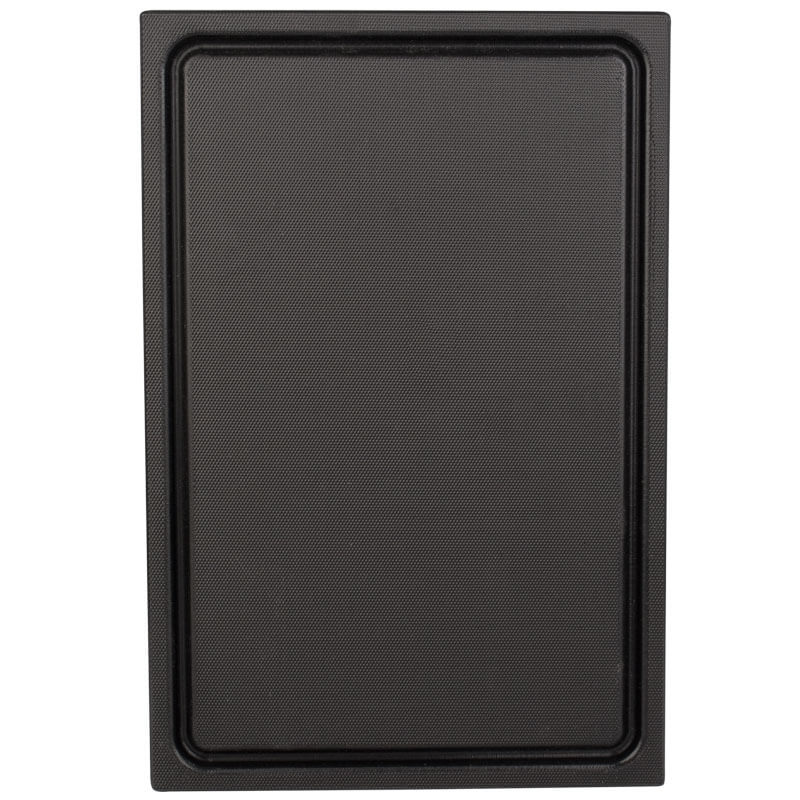Cutting board with juice groove, HDPE black, Prime Bar - 30x20x2cm Cutting board with juice groove, HDPE black, Prime Bar - 30x20x2cm