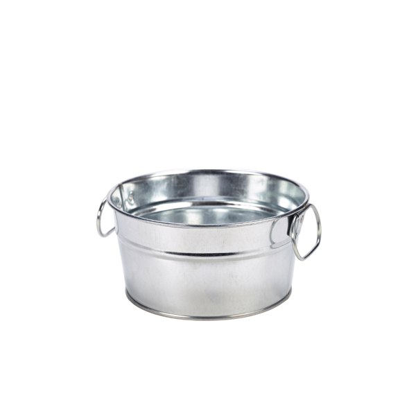 Serving bucket, galvanized steel - 15x8cm (6 pcs.)