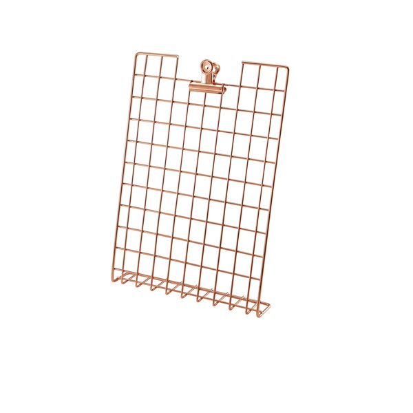 A4 Menu Holder - copper-colored wire (32x24cm) A4 Menu Holder - copper-colored wire (32x24cm)