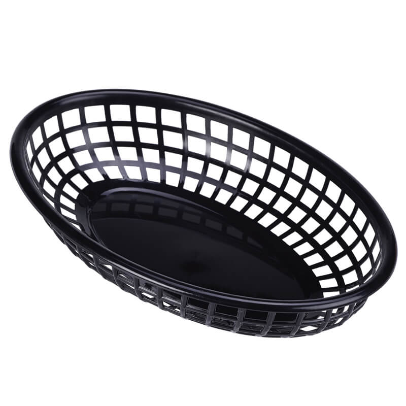 Fast food basket, PP, 23,5x15,4cm - black (6 pcs.) Fast food basket, PP, 23,5x15,4cm - black (6 pcs.)