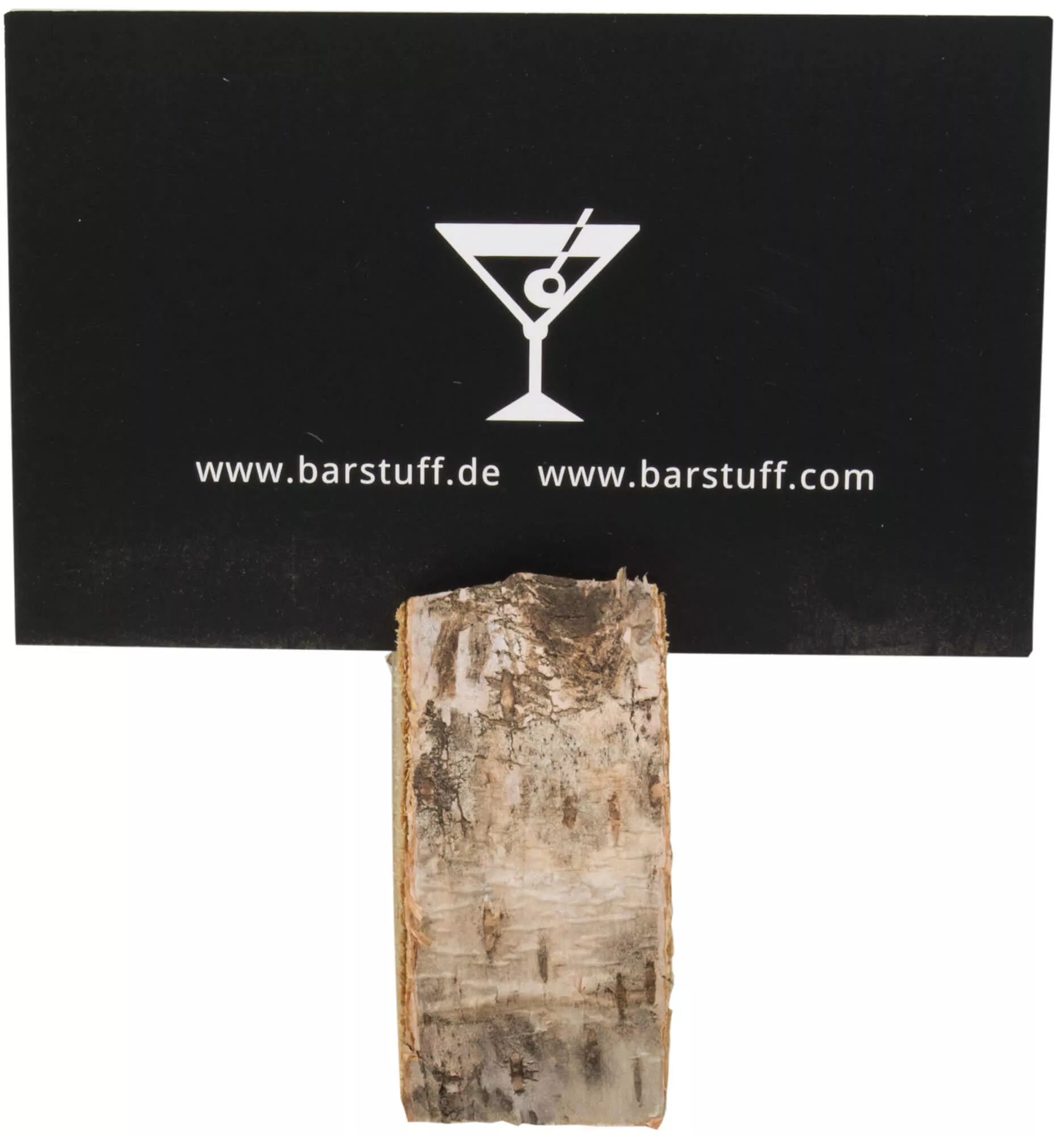Wooden sign holder, birch slice - approx. 6,5cm Wooden sign holder, birch slice - approx. 6,5cm