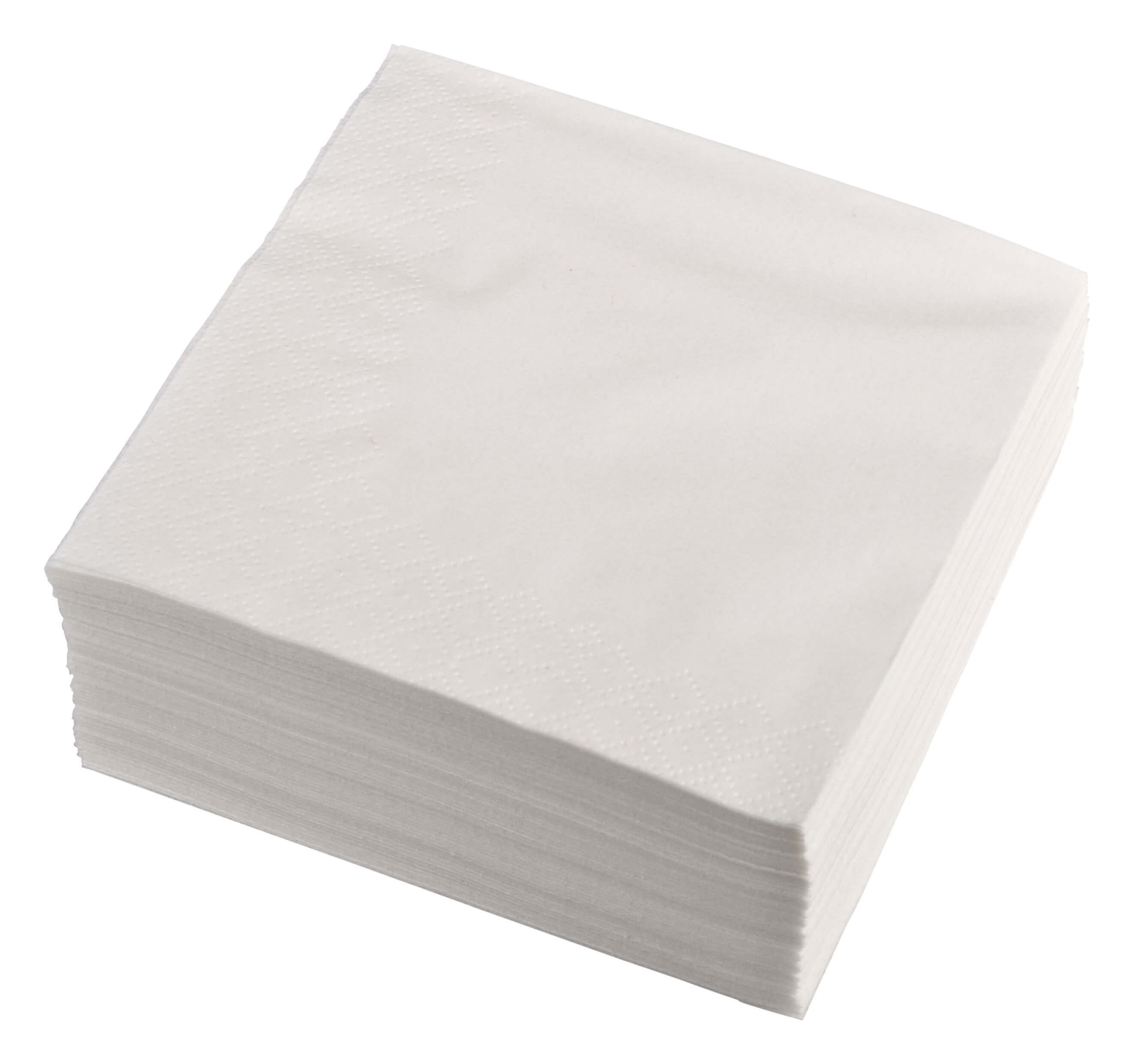 Cocktail napkins, 24x24cm, 1/4 fold, 2-layers - white (300 pcs.)