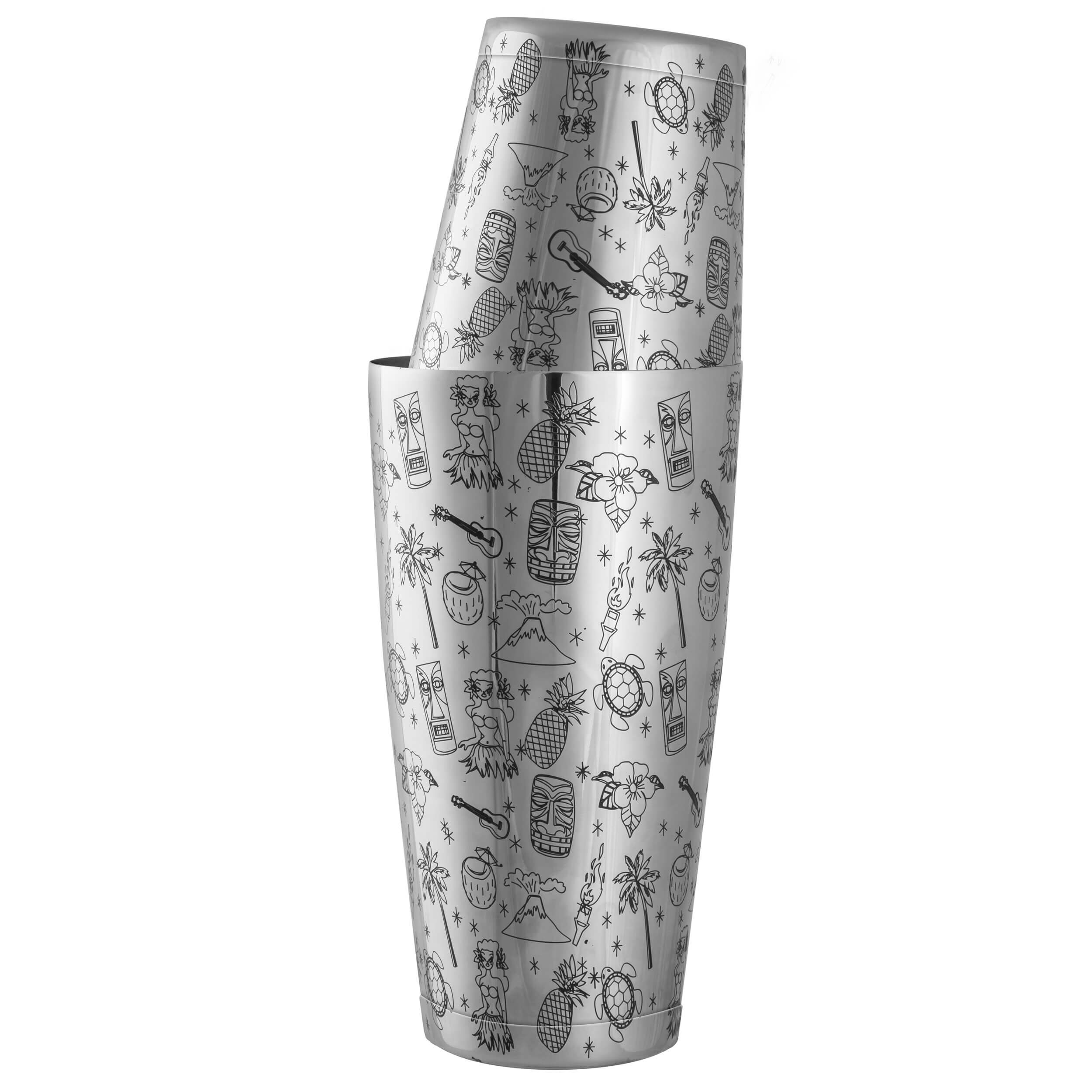Tin in Tin Shaker Tiki, weighted, Urban Bar - stainless steel (750ml)