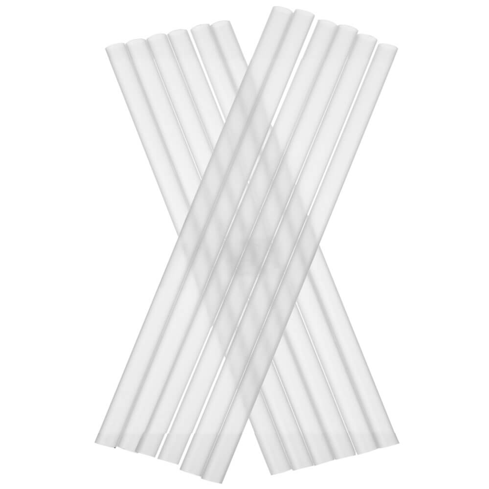 Drinking straws, plastic re-usable (7x150mm) - transparent (135 pcs.)