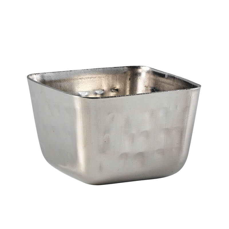 Ramekin, hammered stainless steel, rectangular - 71ml (12 pcs.)