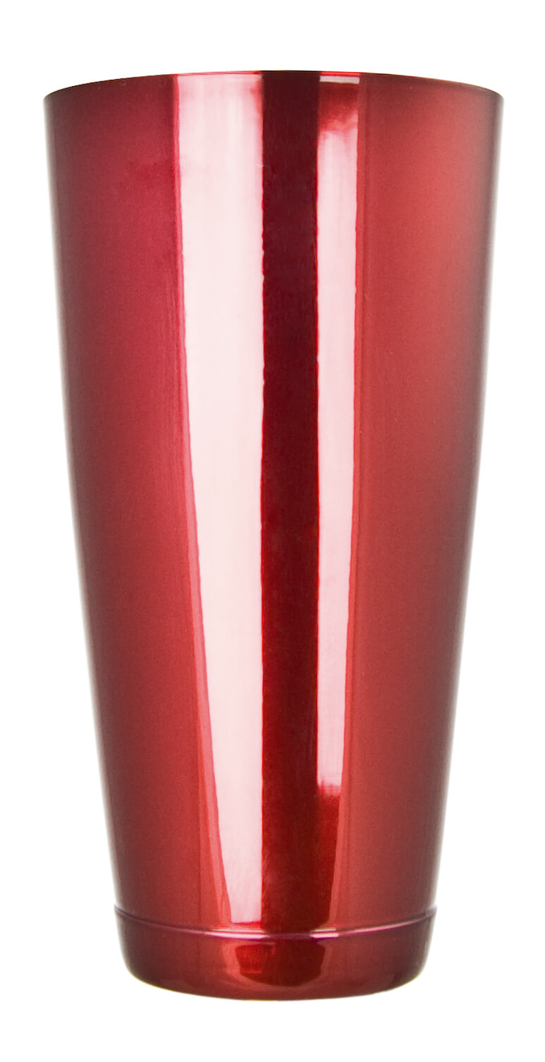 Boston shaker, stainless steel, candy red (845ml)