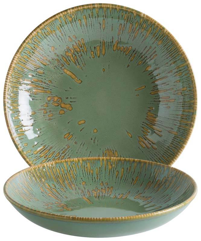 Bonna Snell Sage Bloom Deep plate 23cm green - 6 pcs. Bonna Snell Sage Bloom Deep plate 23cm green - 6 pcs.