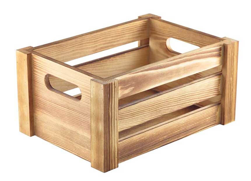 Wooden crate, light brown - 22,8x16,5x11cm