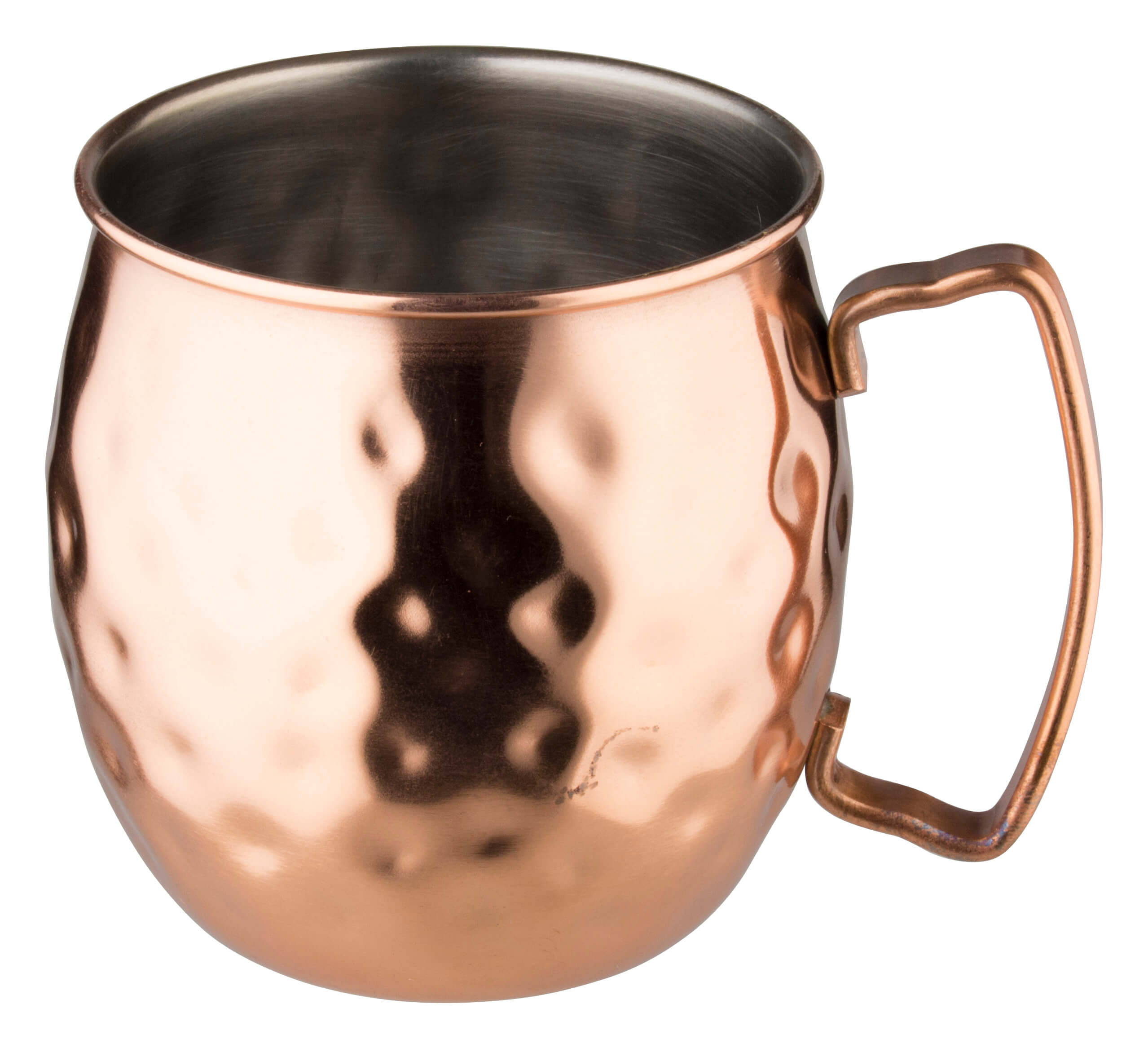 Stainless steel mug Moscow Mule, copper colored, hammered, Prime Bar - 400ml