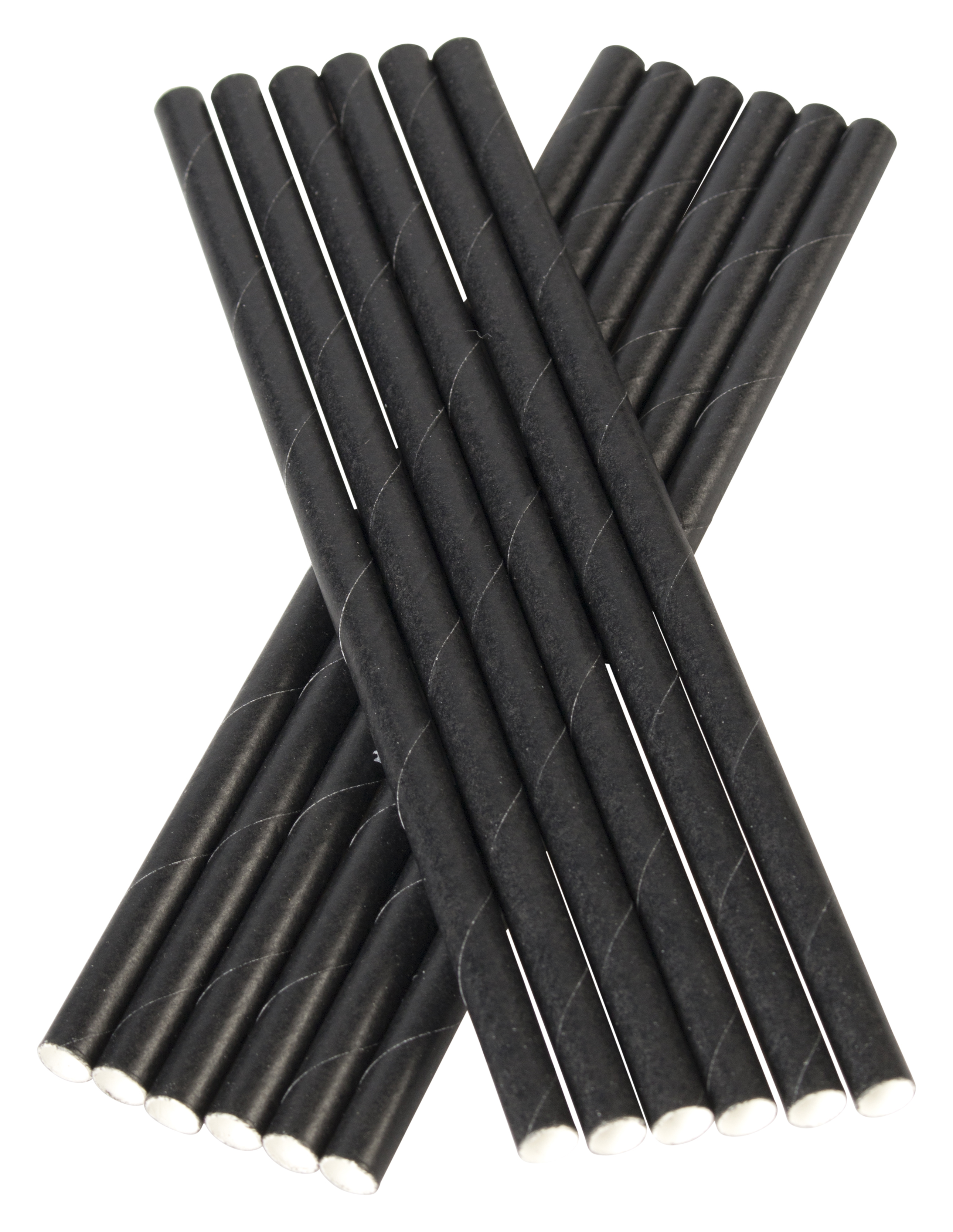 Drinking straws, paper (6x150mm), Prime Bar - black