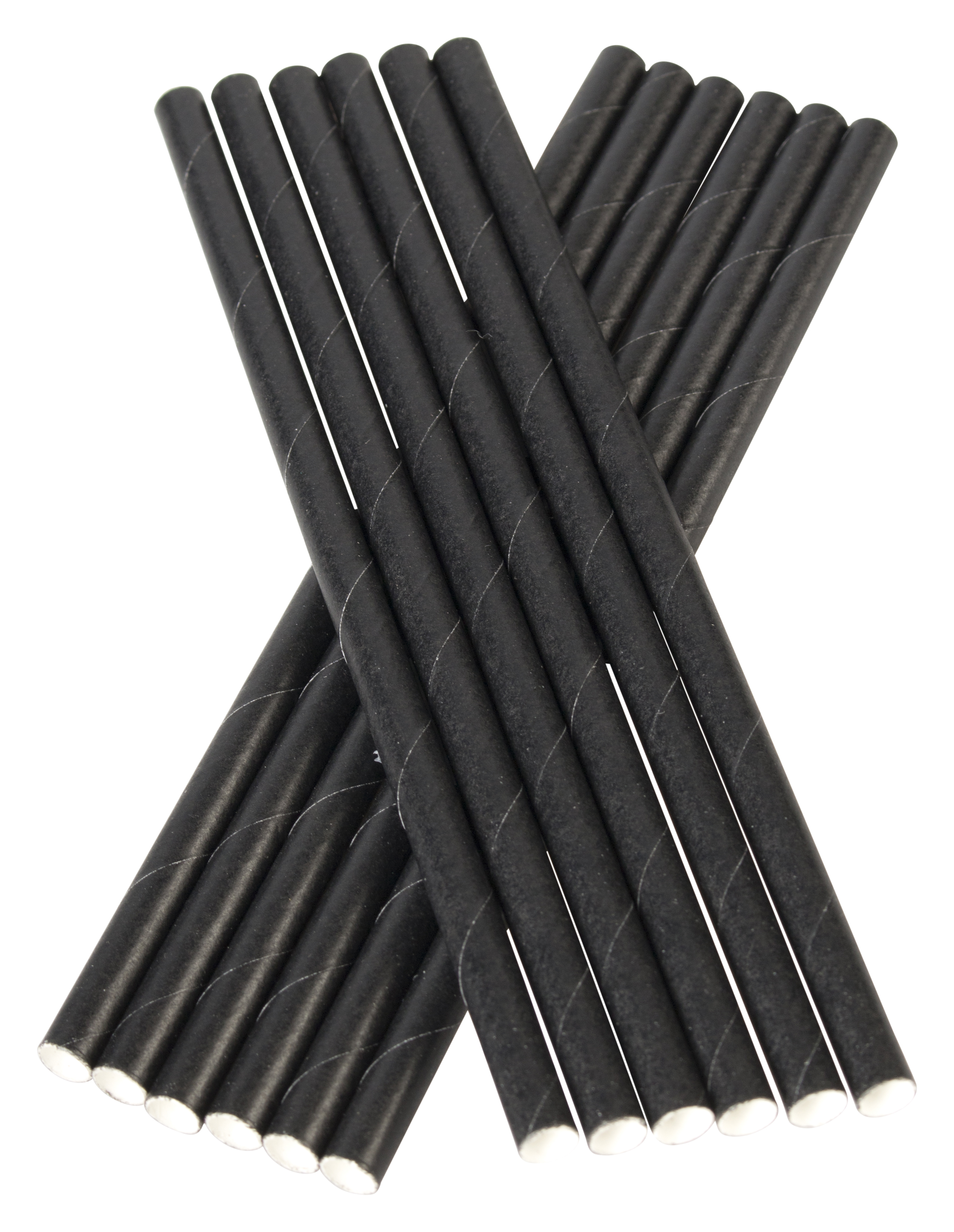 Drinking straws, paper (6x150mm), Prime Bar - black (4500 pcs.)