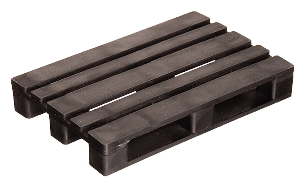 Coaster mini-pallet, plastic - black