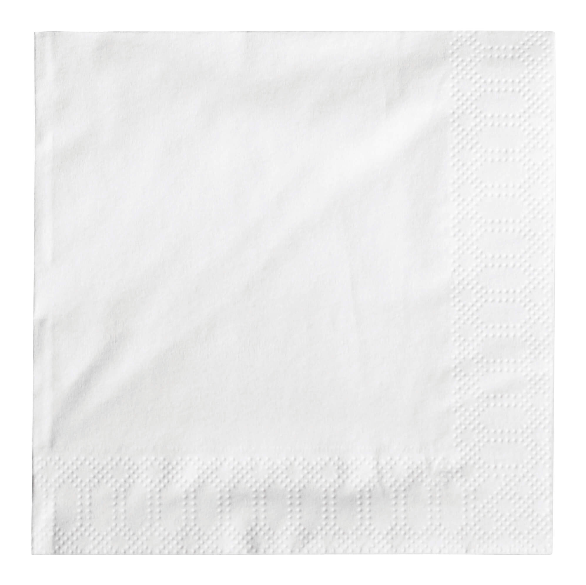 Cocktail napkins Duni, pulp tissue, 3-plies, 24x24cm - white (250 pcs.)