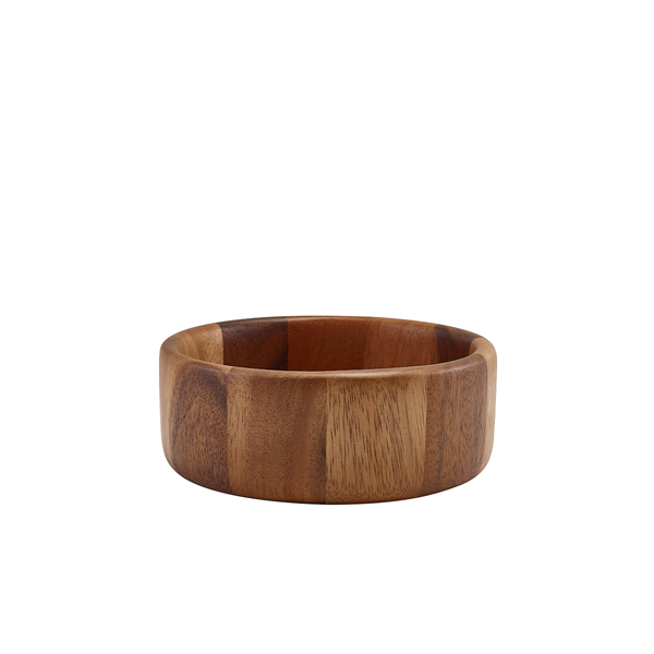 Straight Sided Bowl, Acacia Wood - 16x6cm Straight Sided Bowl, Acacia Wood - 16x6cm