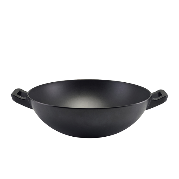 Bowl wok style, black melamine - 35cm