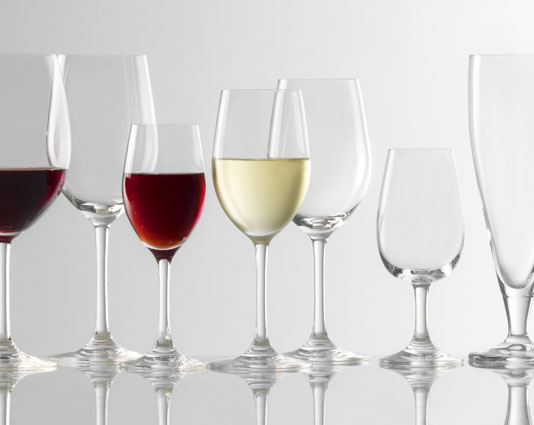 Wine glasses and stemware by Stoelzle Lausitz.
