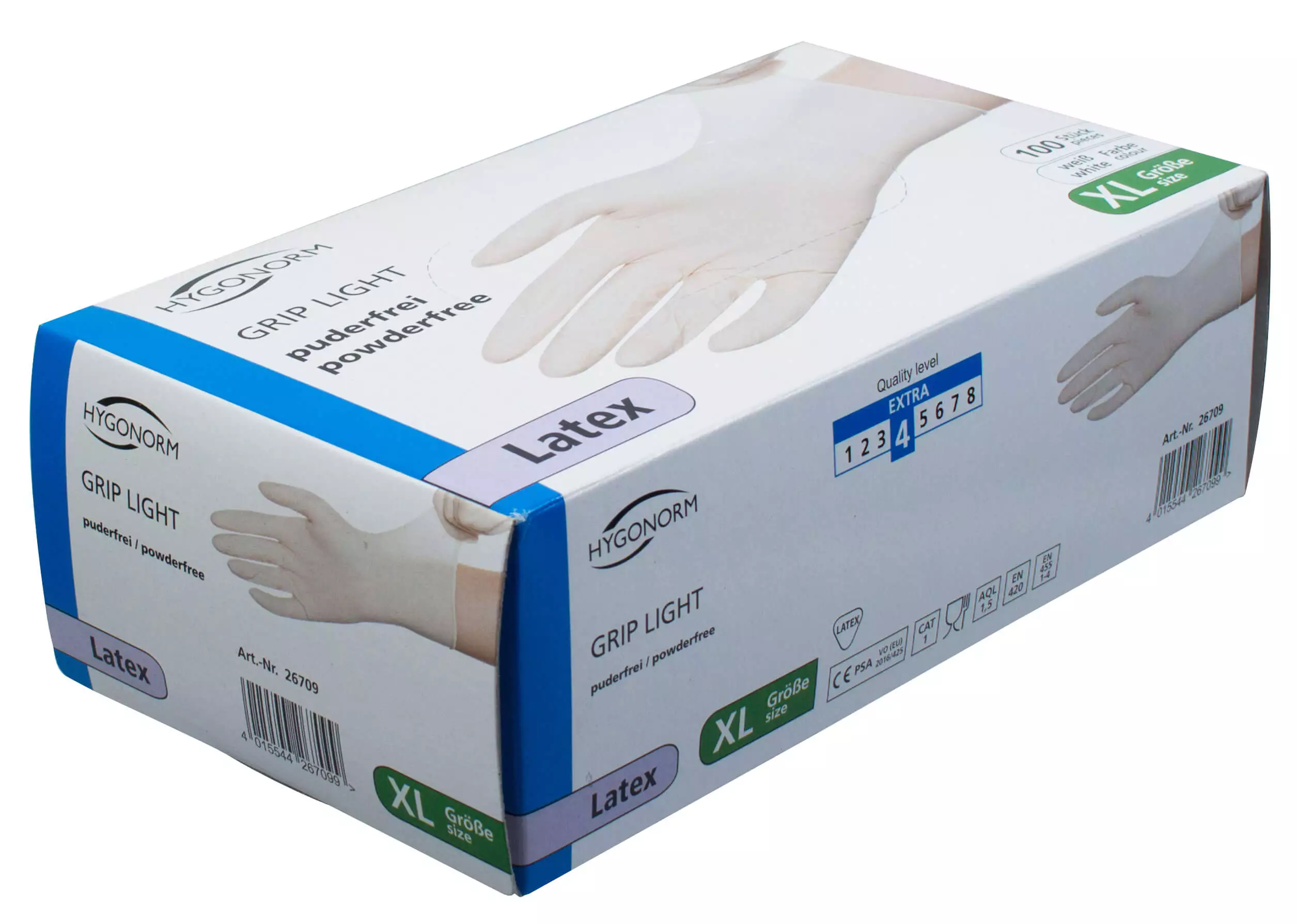 Latex gloves white, powder-free - XL (100 pcs.) Latex gloves white, powder-free - XL (100 pcs.)