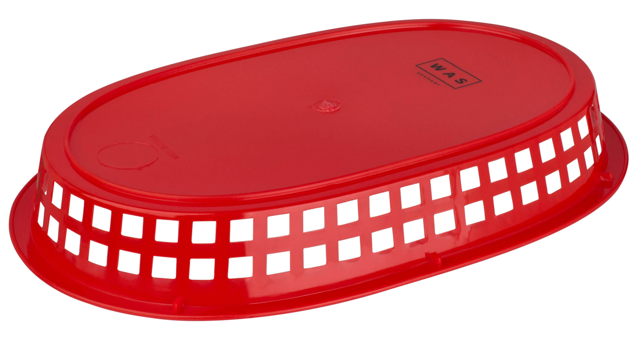 Table top basket red, PE - 27x17,5x3,5cm