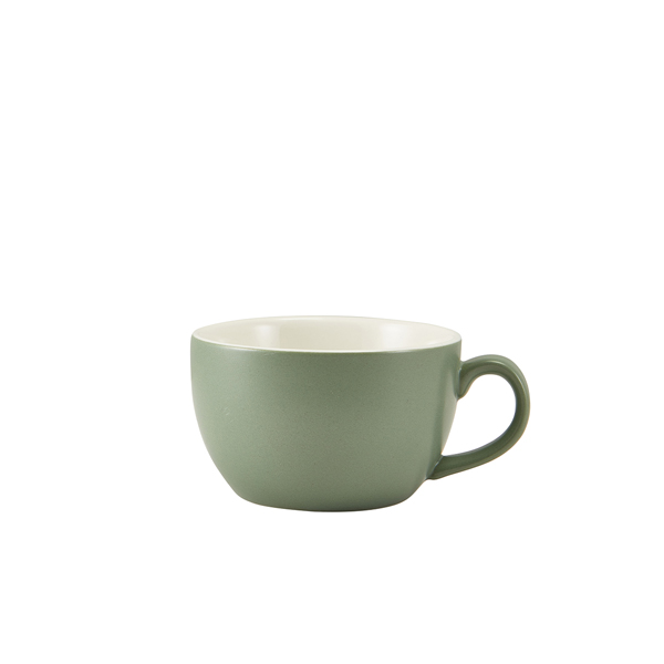 Cappuccino cup porcelain matte sage green – 250 ml (6 pcs.)