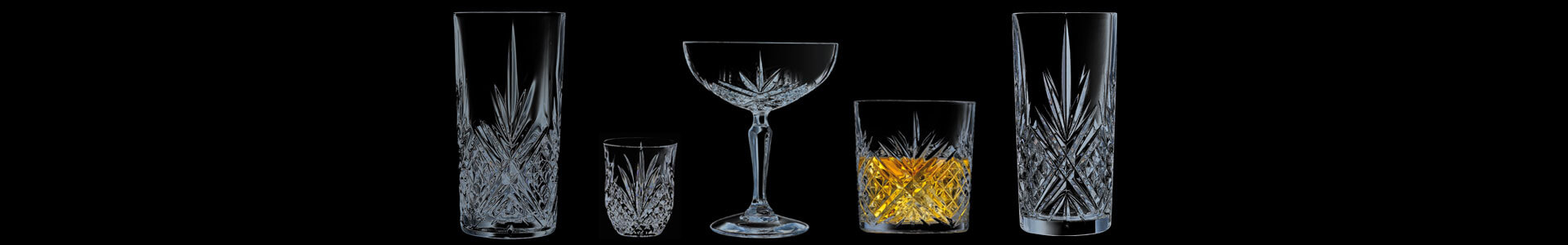 Cocktail glasses from the Broadway series by Arcoroc.