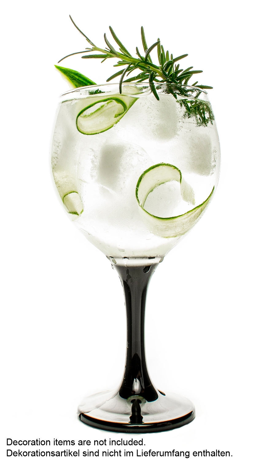 Balloon glass Gin&Tonic, black stem, Gürallar - 645ml (1 pc.)