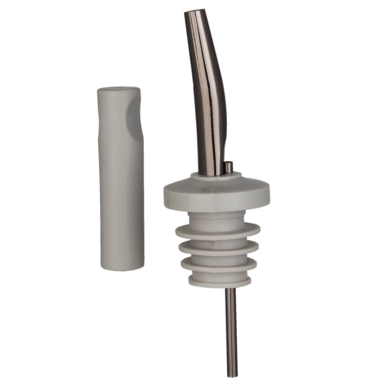 Pourer black + grey dust cap - stainless steel (6 pcs.)