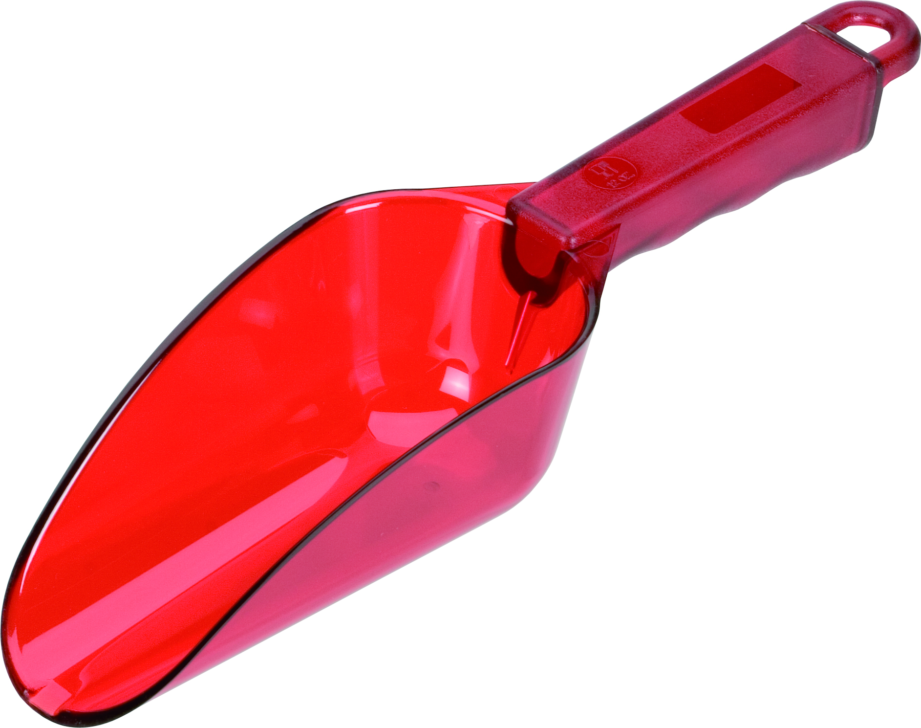 Ice scoop, polycarbonate transparent red - 0,35l