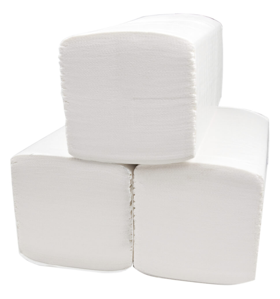 Paper towels white, 2ply - 24x22cm (4000 pcs.)