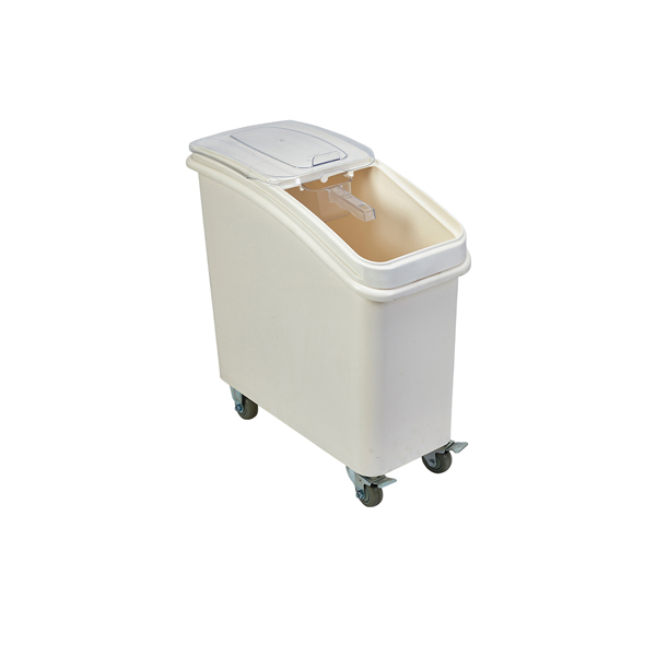 Mobile Ingredient Bin, Polypropylene, with Scoop - 81 l