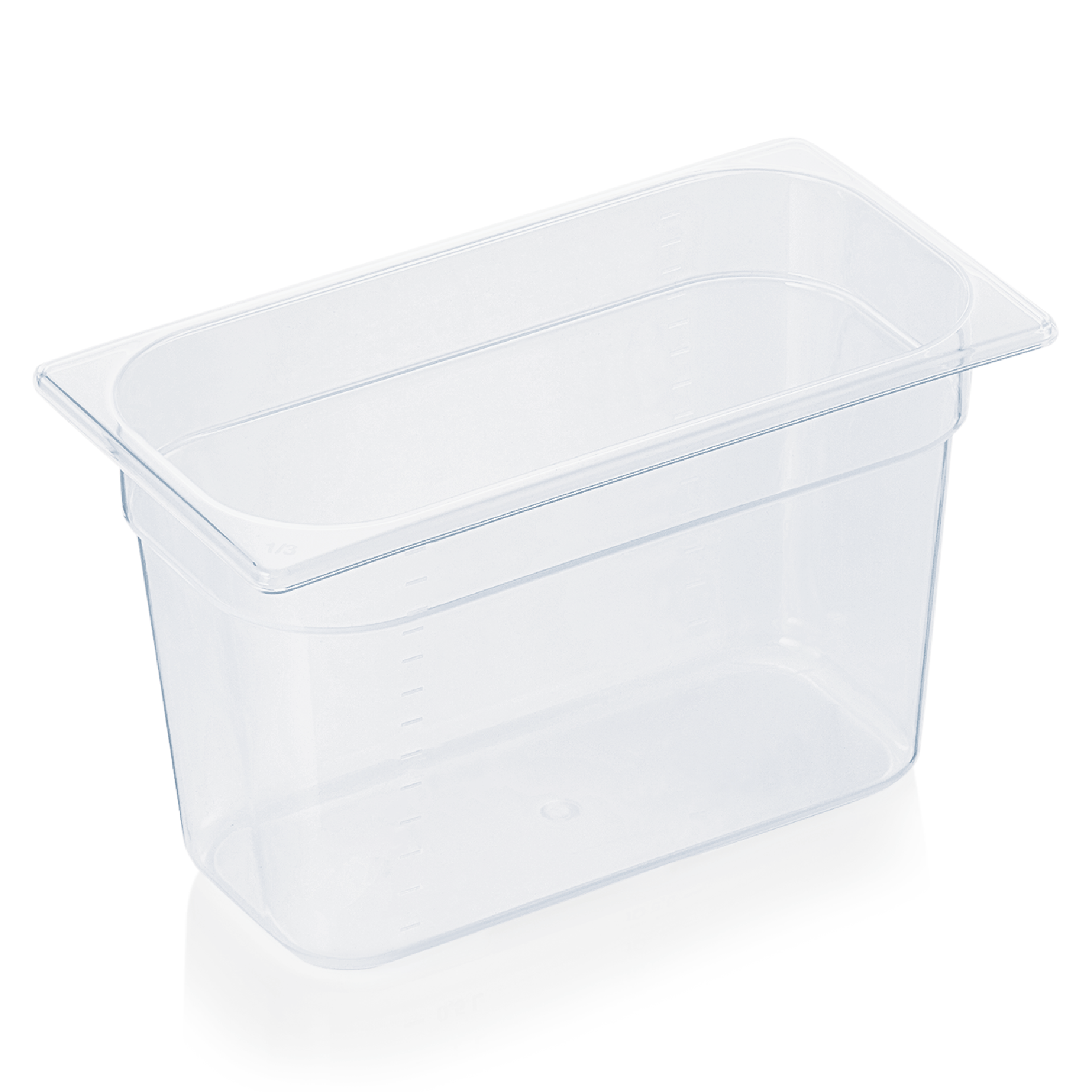 GN 1/3 container with scale, polypropylene - H 20cm (GN 84 series) GN 1/3 container with scale, polypropylene - H 20cm (GN 84 series)