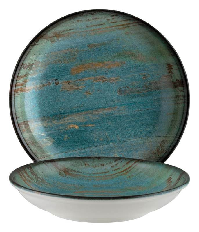 Bonna Madera Mint Bloom Deep plate 23cm blue - 6 pcs. Bonna Madera Mint Bloom Deep plate 23cm blue - 6 pcs.