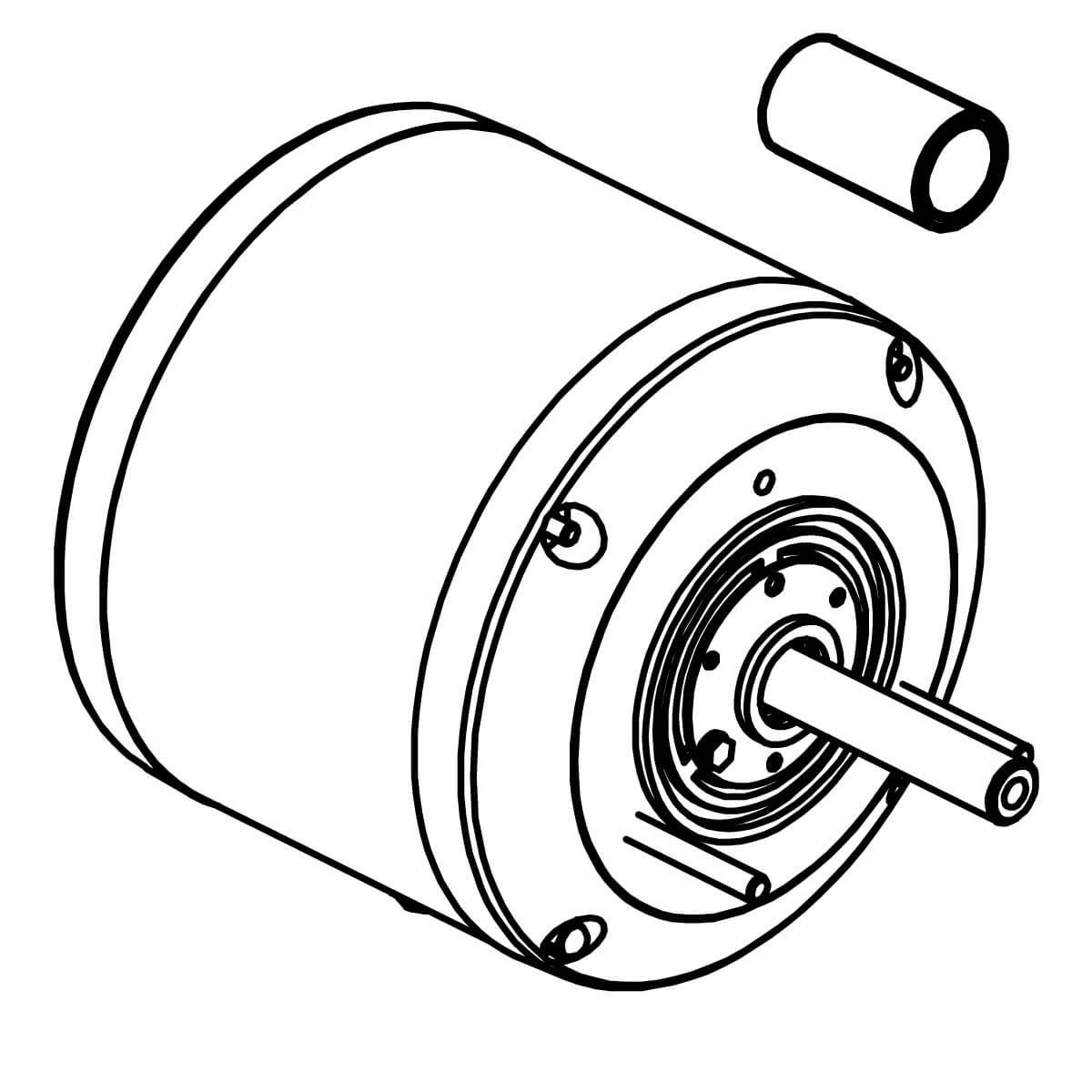 09300 - Santos #9 - complete motor single phase 220-240V