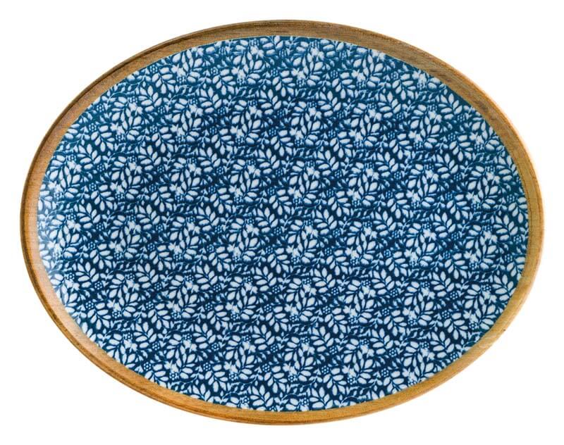 Bonna Lupin Moove oval plate 25x19cm blue - 12 pcs.