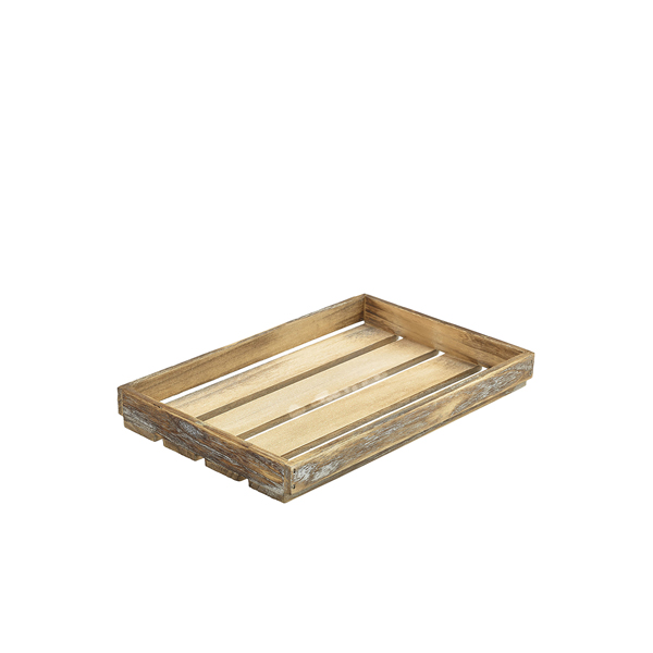 Rustic Wooden Crate - 35x23x4cm