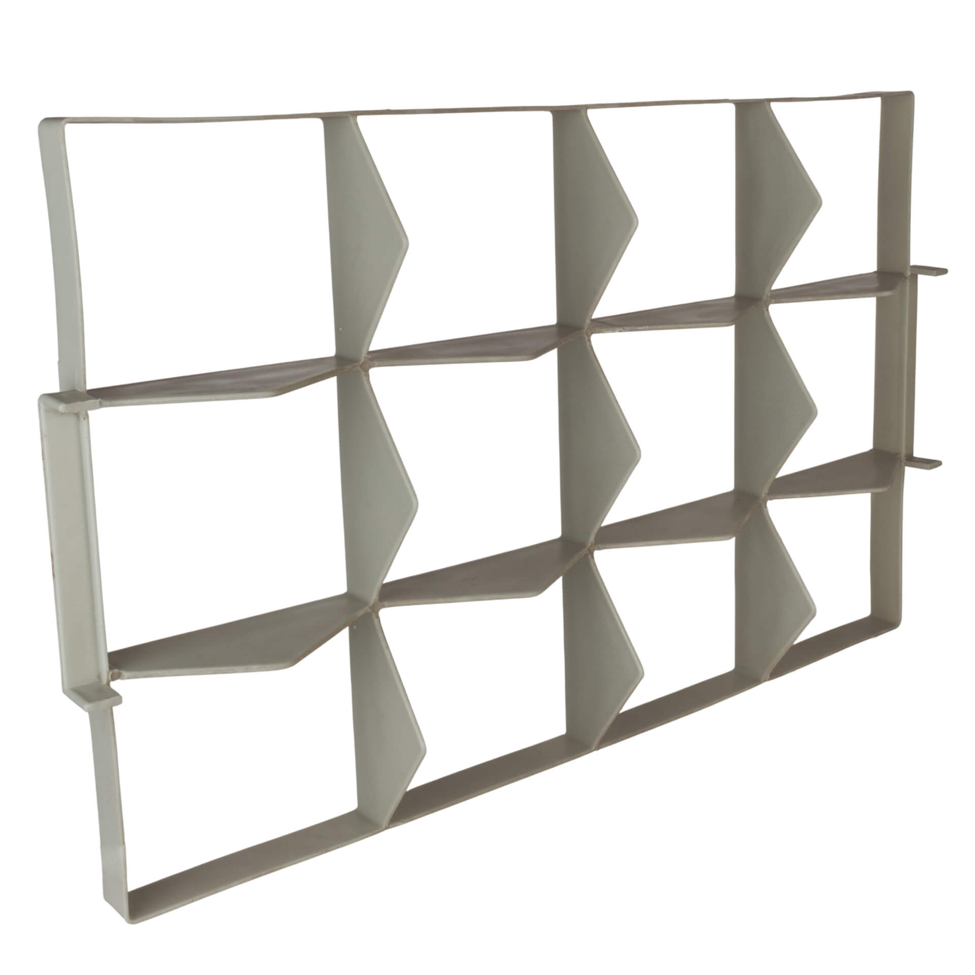 12-compartment insert (top) for glass transport crate, 137x117 mm, gray