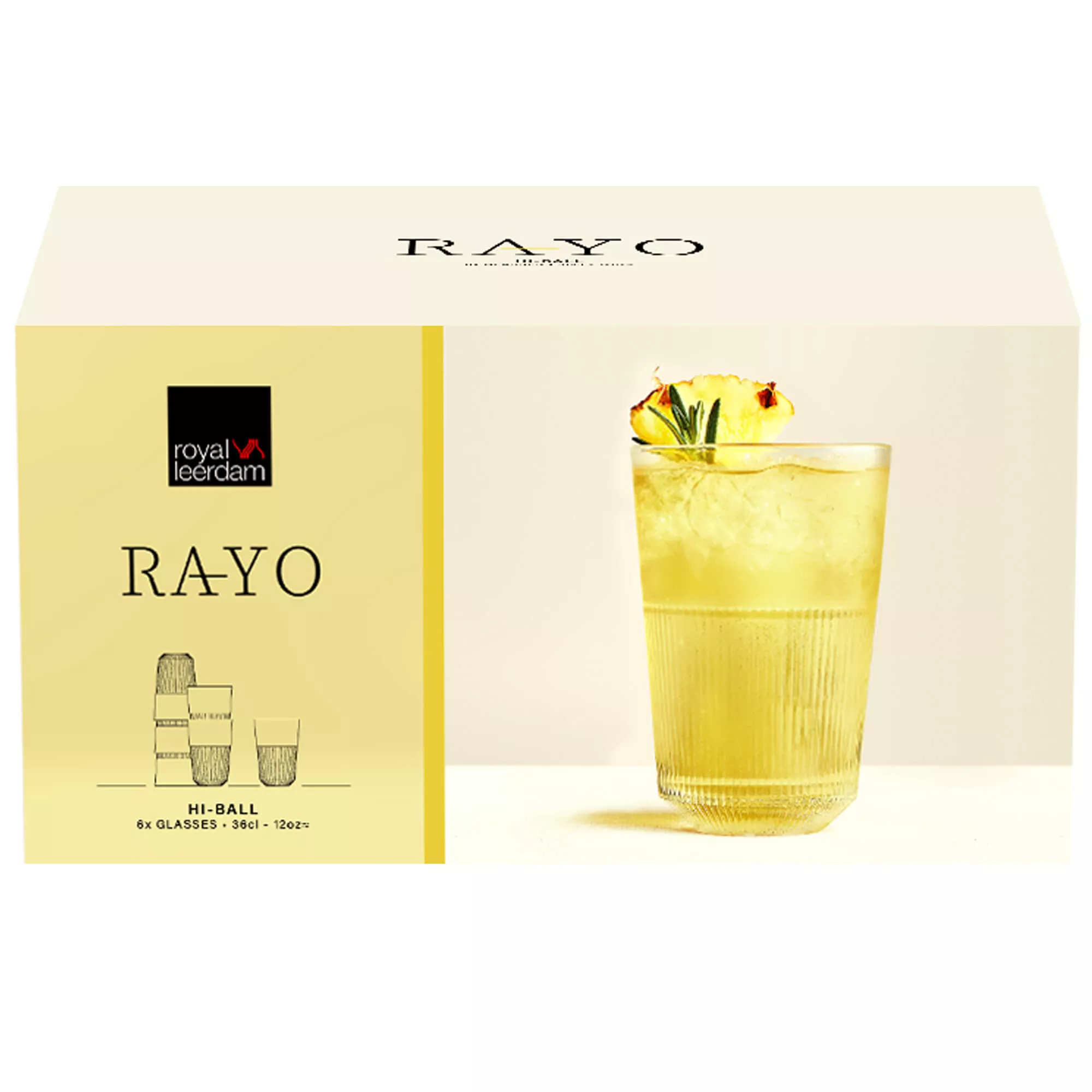 Hi-Ball Glass Rayo - 360ml (6 pcs.) Hi-Ball Glass Rayo - 360ml (6 pcs.)