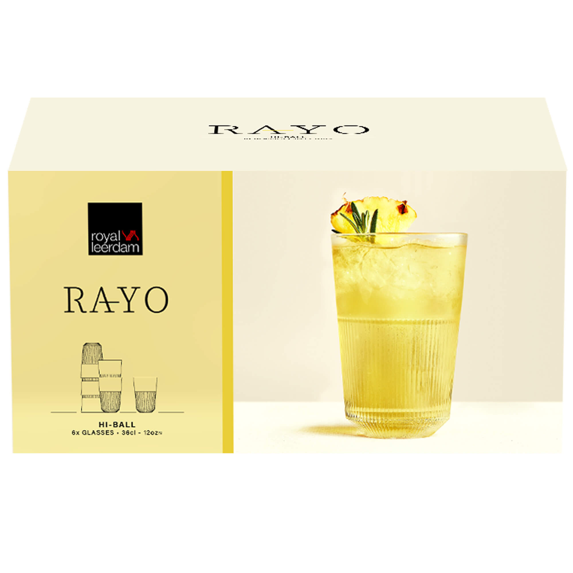 Hi-Ball Glass Rayo - 360ml (6 pcs.)
