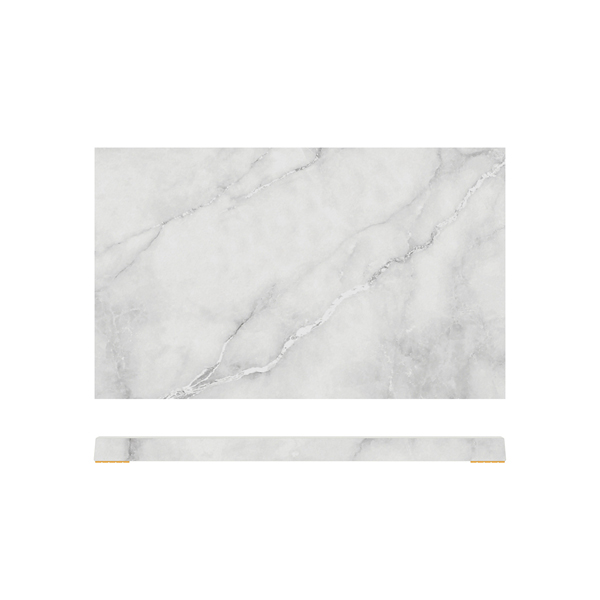 GN1/3 tray, melamine, white marble look - 32,5x17,6cm